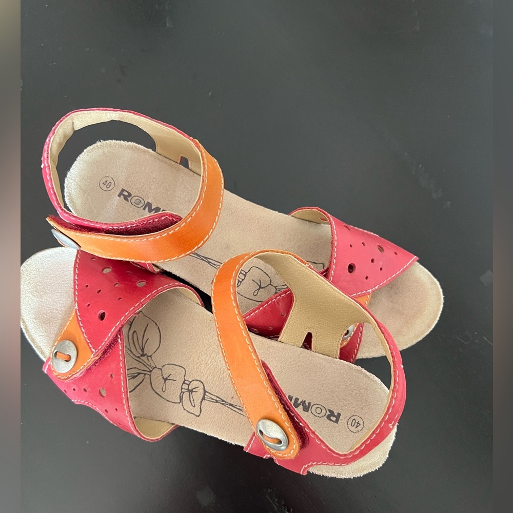 Romika sandals 2.5-inch wedge-Size 40/9